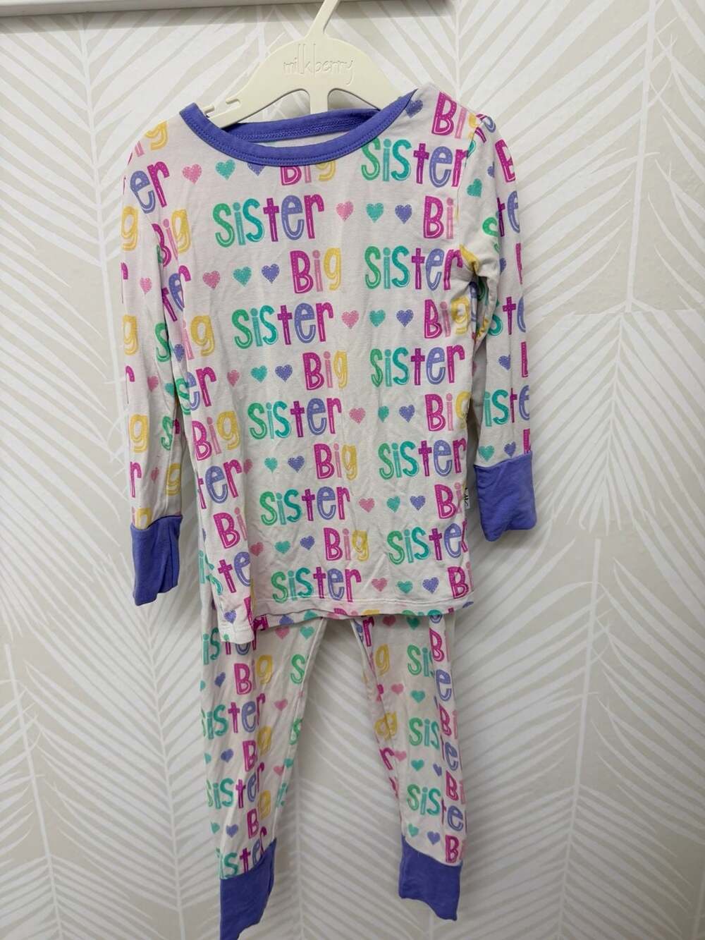 Sophia Rose Big Sister Bamboo Viscose 2-Piece Pajama Set 18-24M